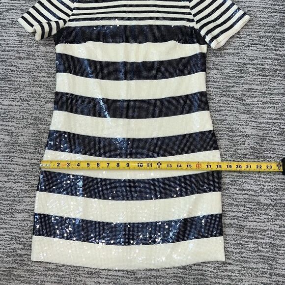 NWT VERONICA BEARD EVAN SEQUIN STRIPE TEE SHIRT DRESS Size 2 - Picture 14 of 16
